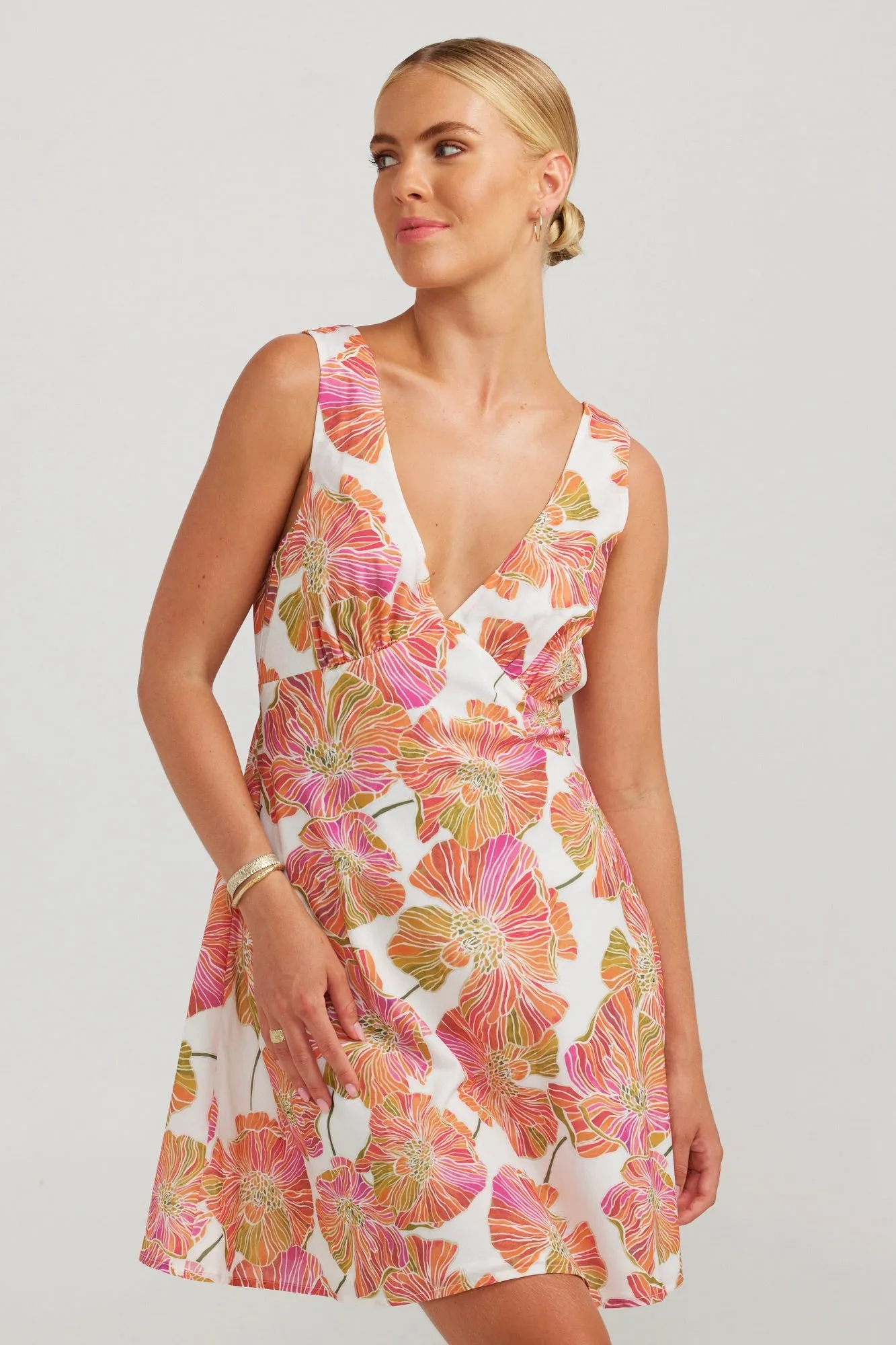 Bree Pink Poppy Mini Dress