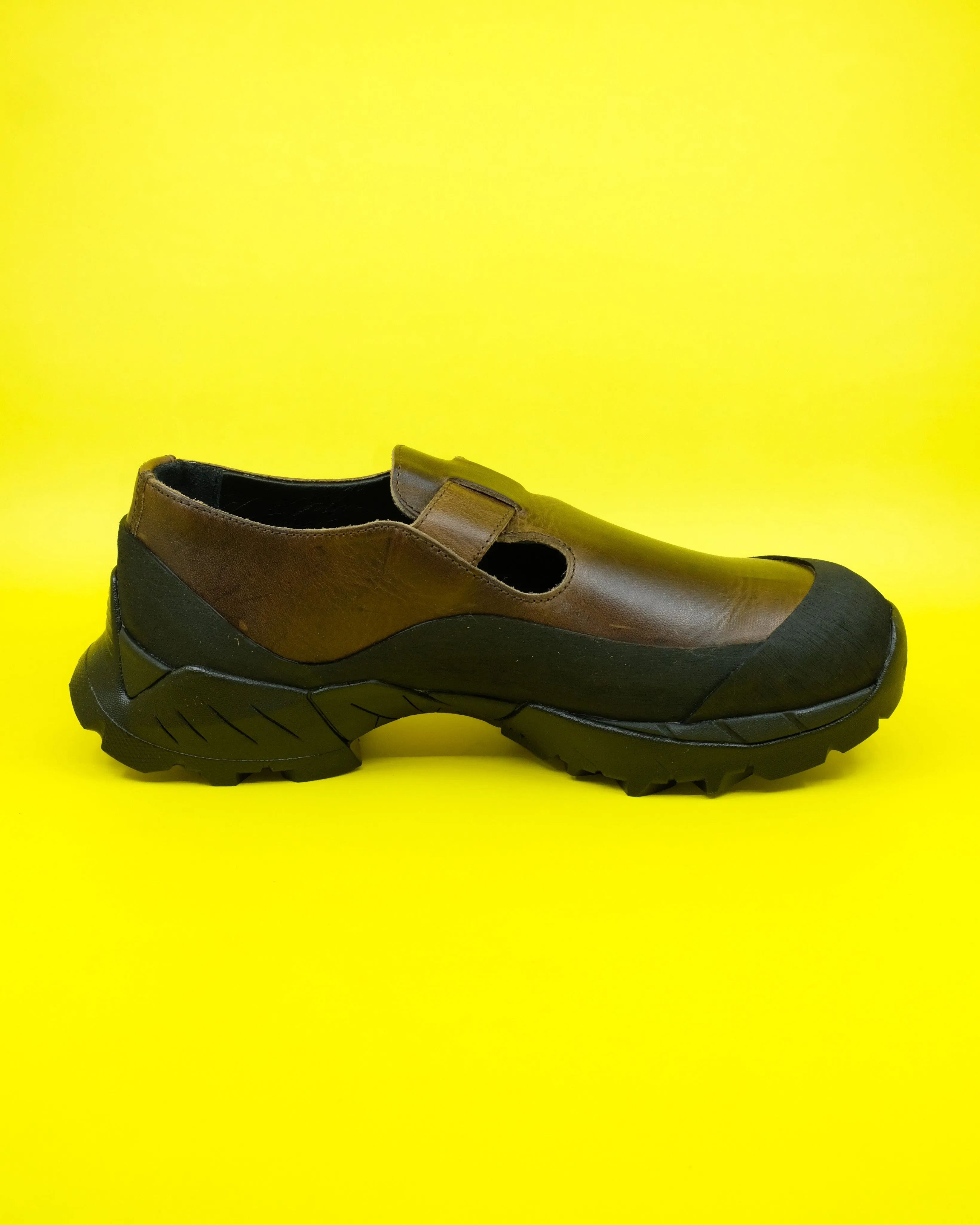 Brown Black Leather Pala Mary Jane