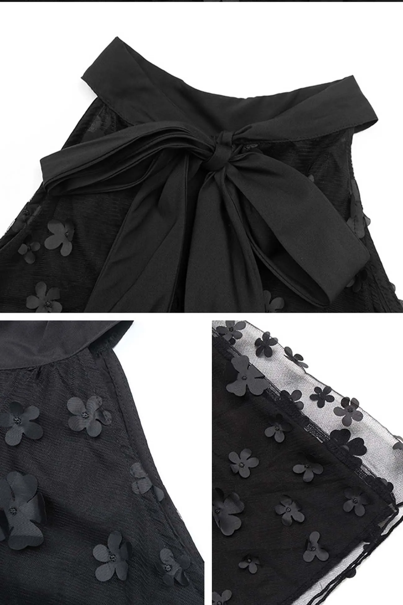 Halterneck Flower Sleeveless Mini Dress