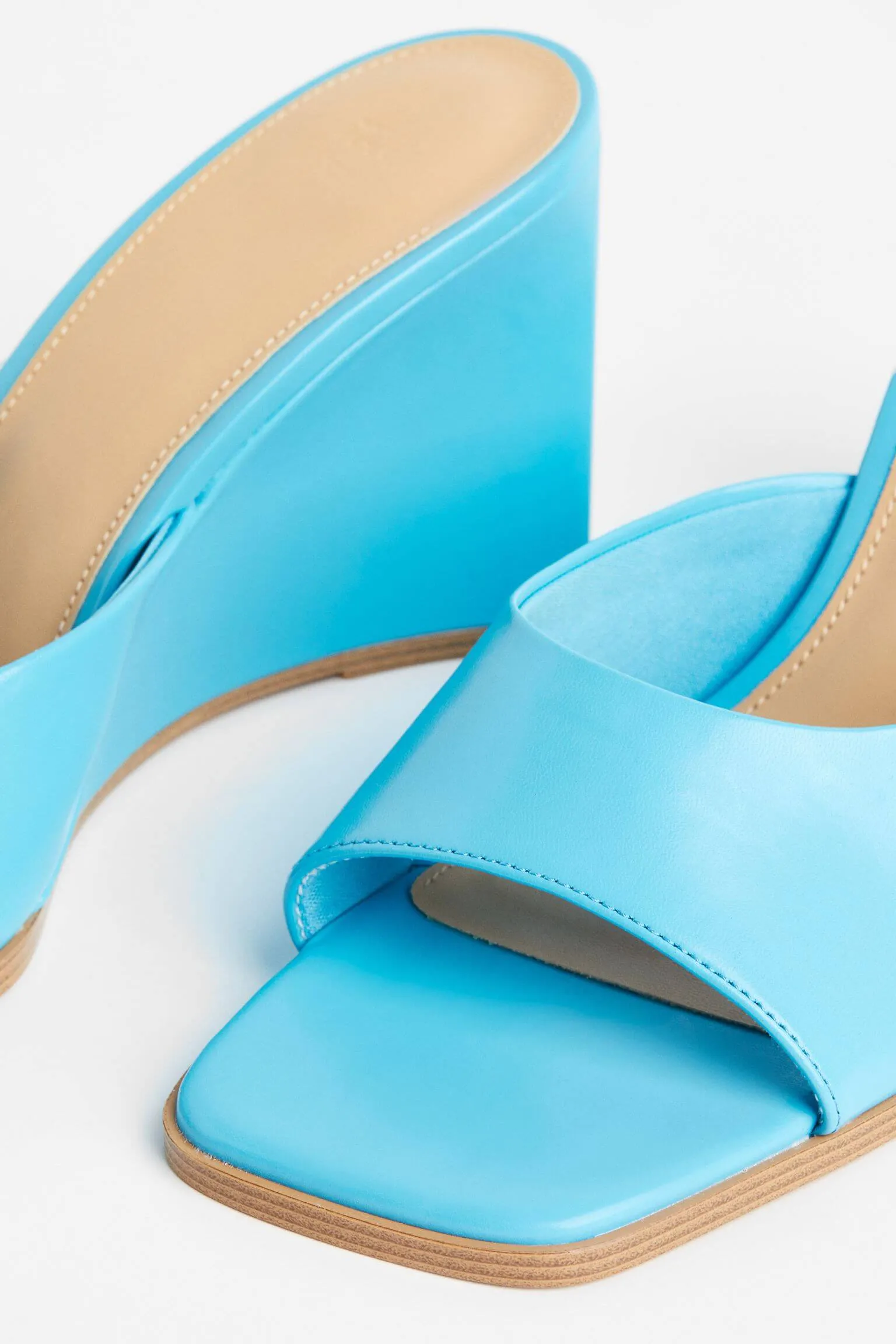 H&M Wedge-heeled mules, turquoise