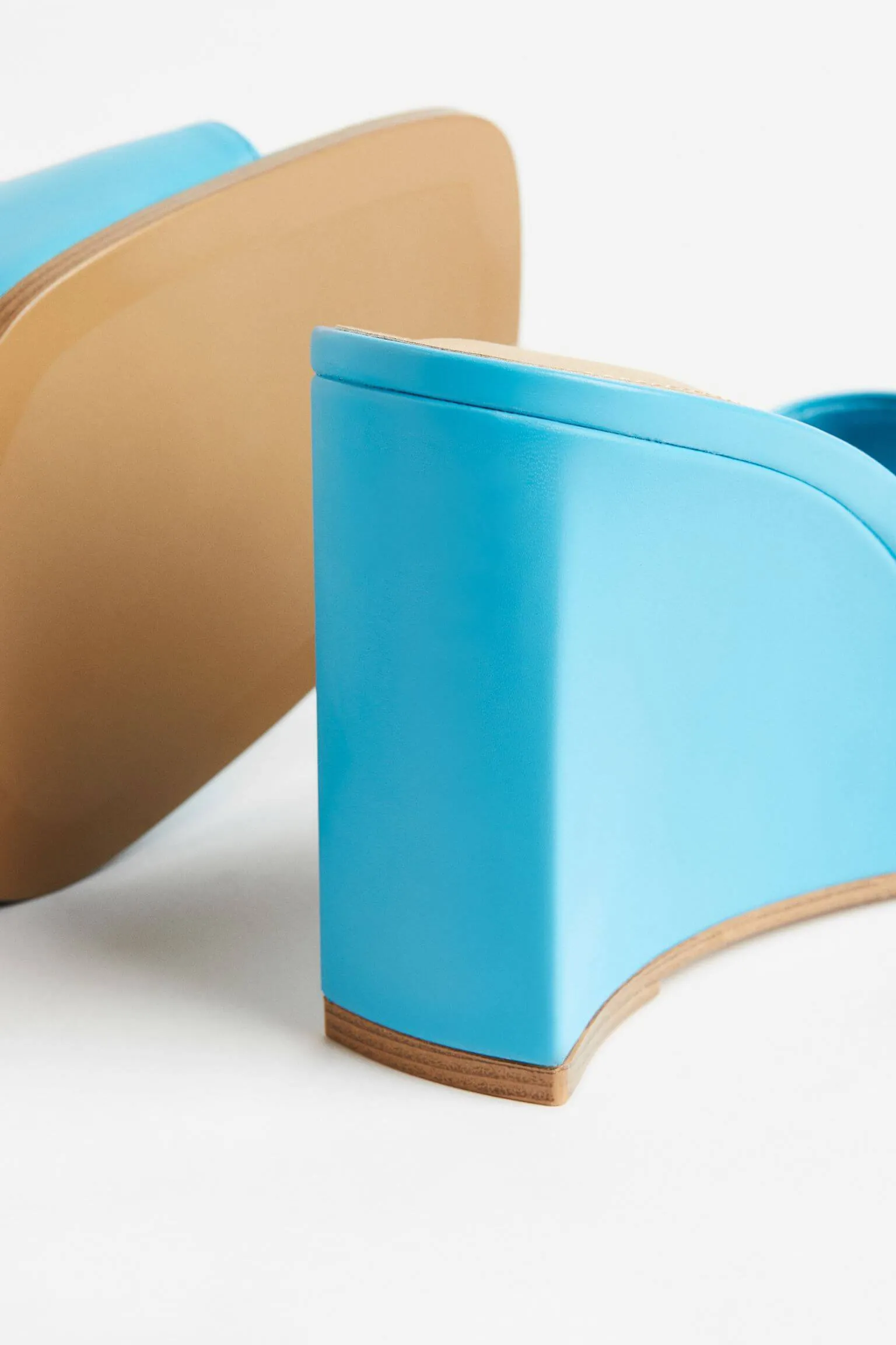 H&M Wedge-heeled mules, turquoise