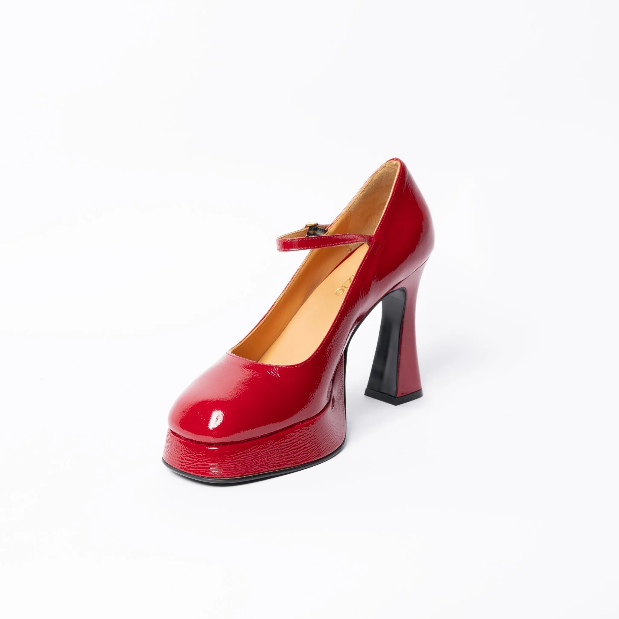 Jane Platform Red Patent
