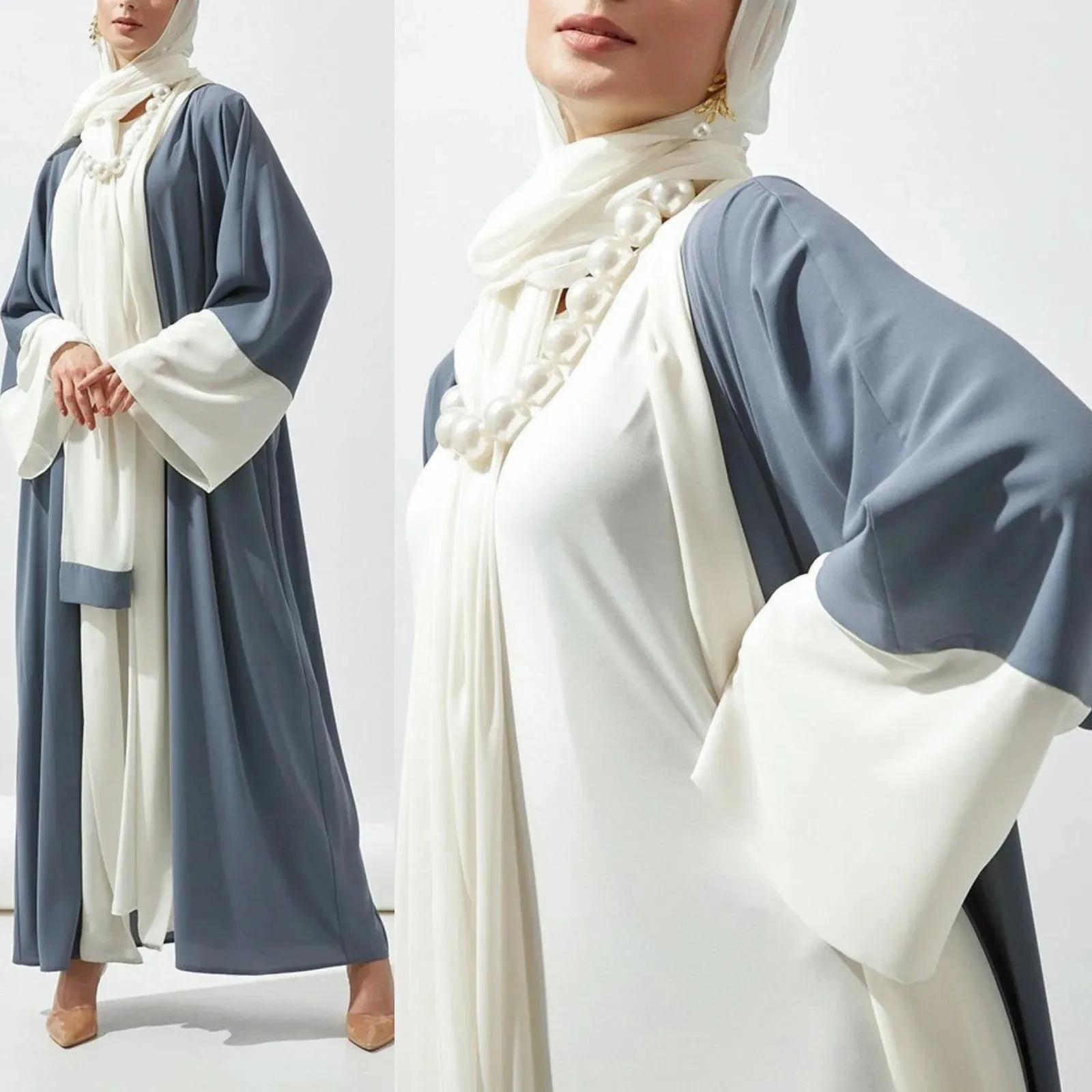 Long Sleeve Tunic Open Abaya