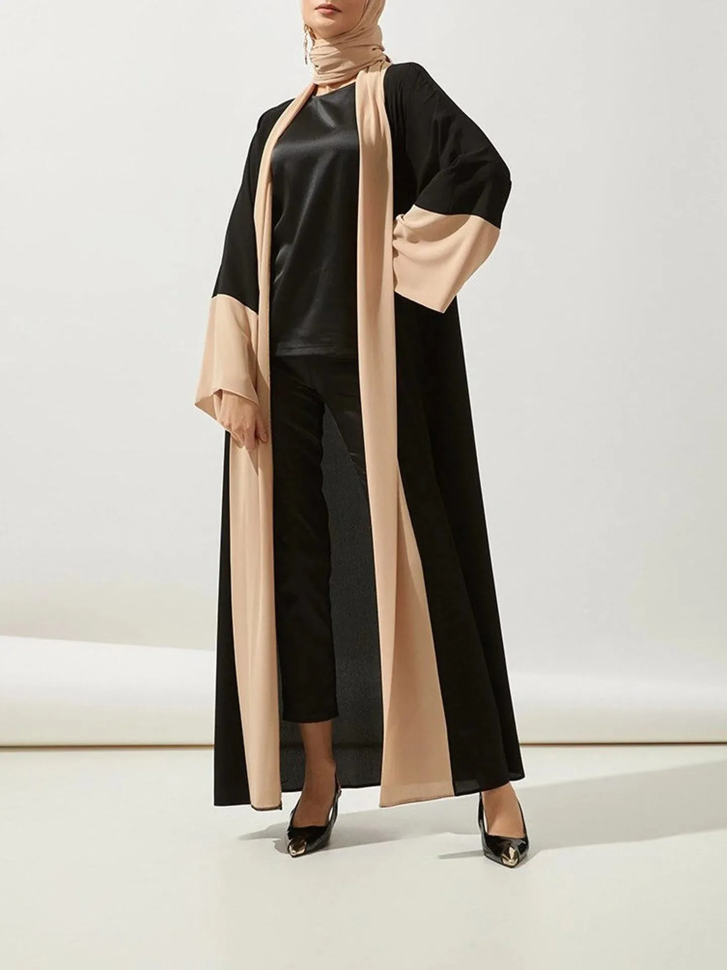 Long Sleeve Tunic Open Abaya