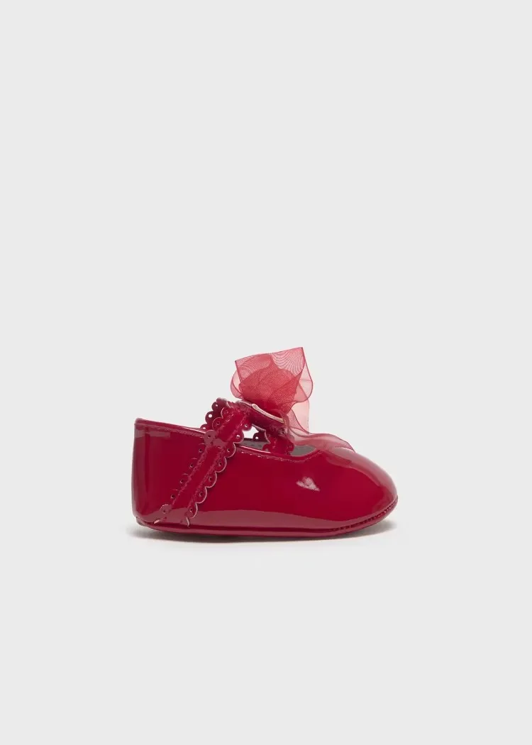 MAY Red Organza Bow Patent Mary Jane Shoe