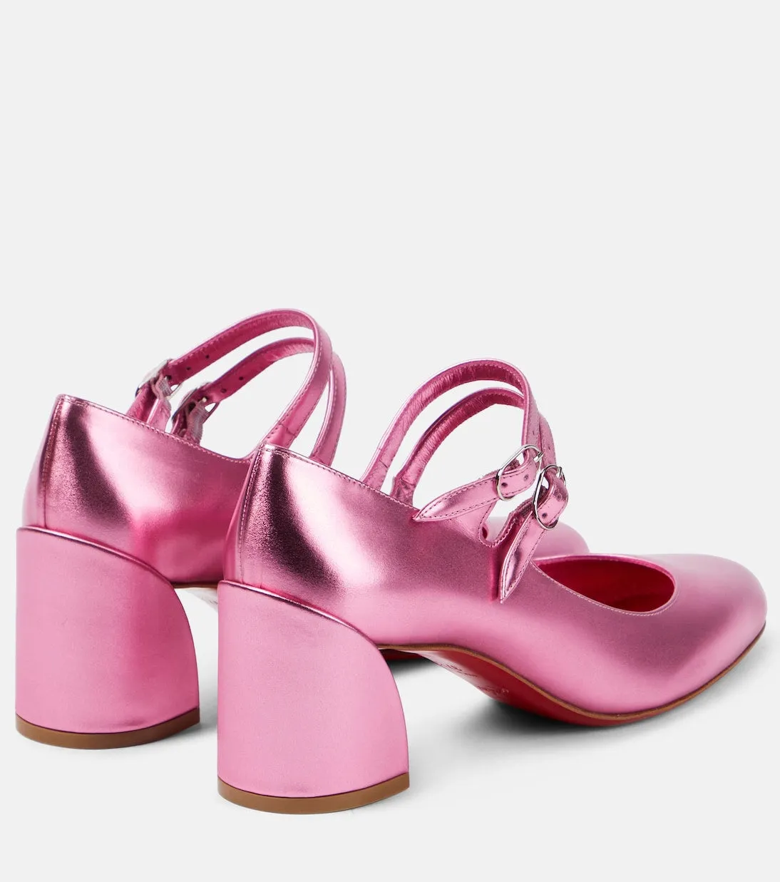 Miss jane Christian Louboutin leather Mary Jane shoes, pink