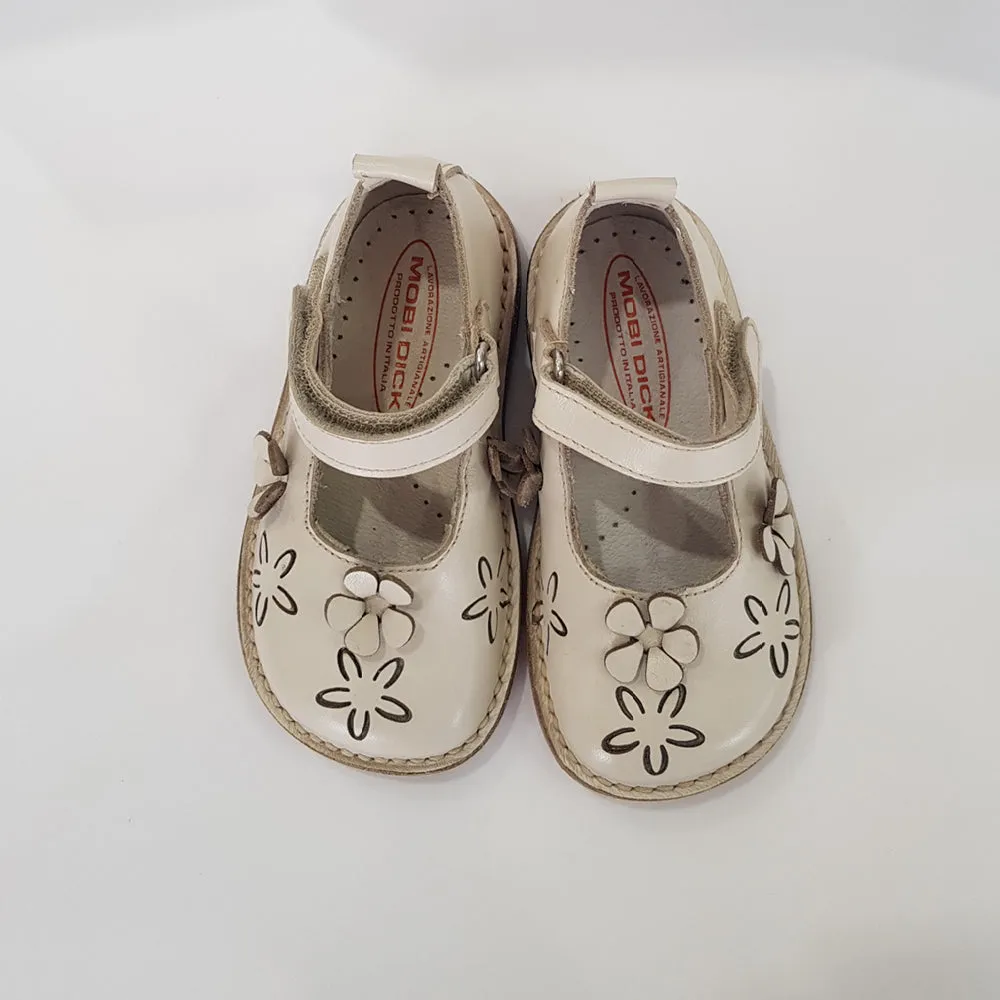 Morello Shoes - Toddler Cream Leather Mary Jane Shoes