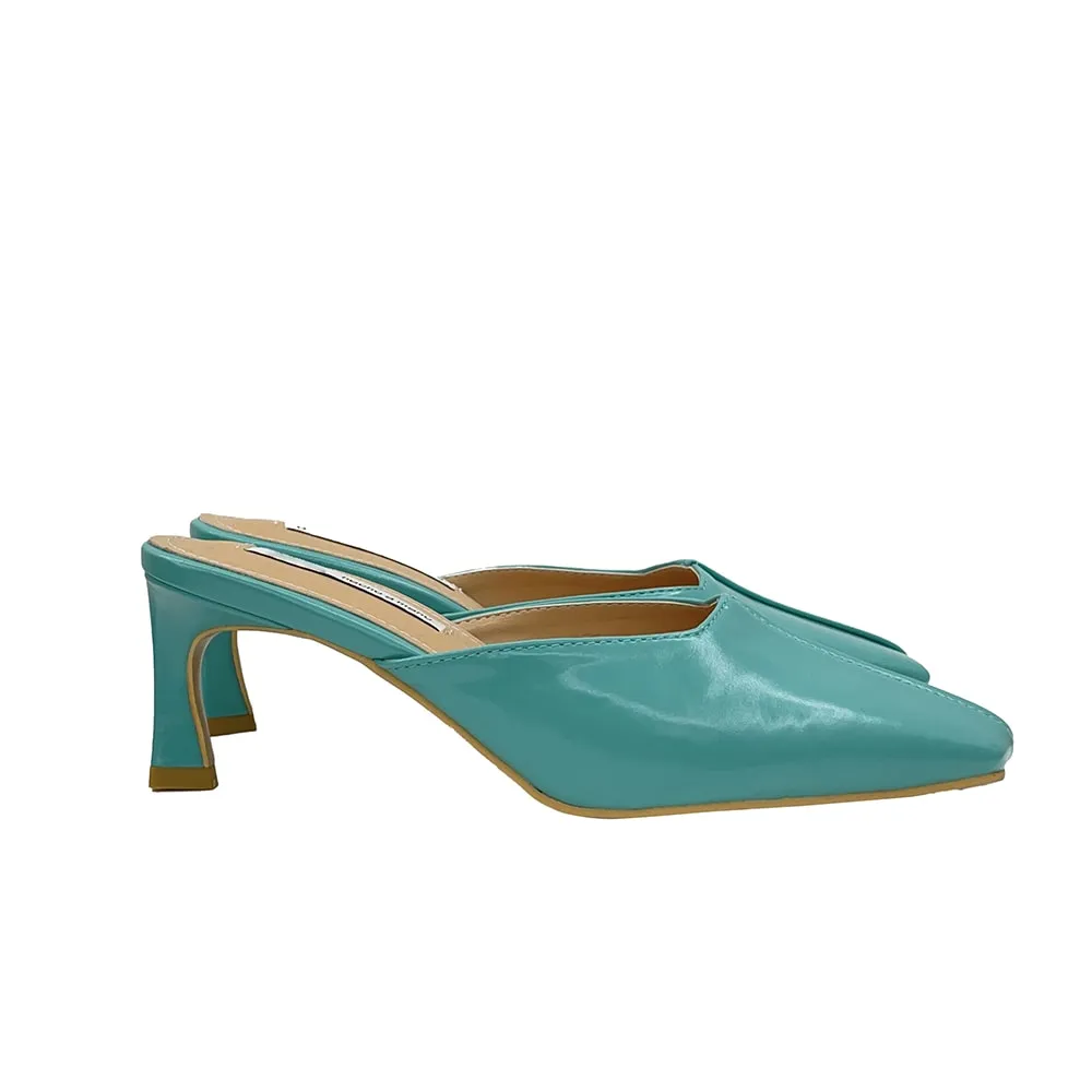 Stitch Detail Heeled Mules OY23