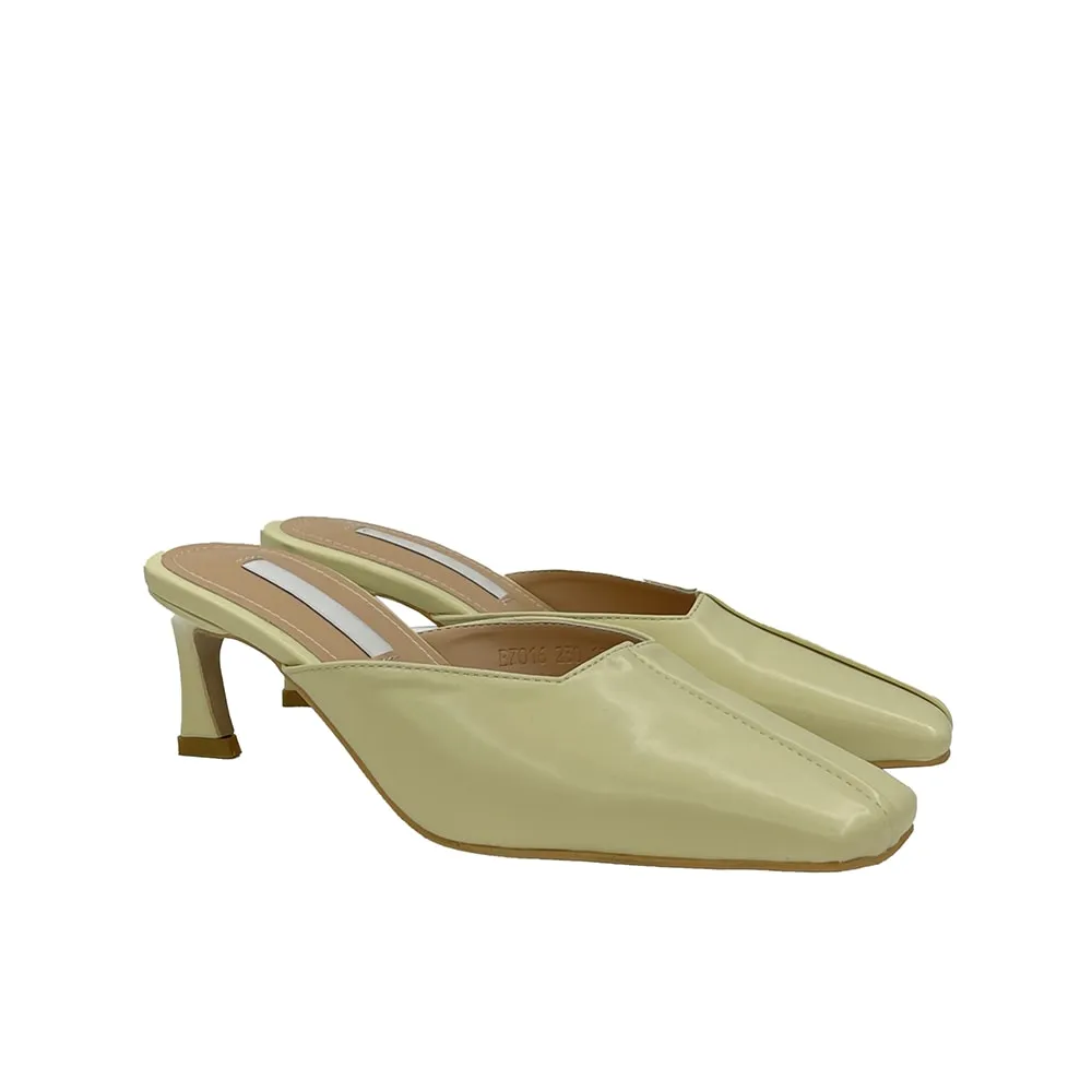 Stitch Detail Heeled Mules OY23