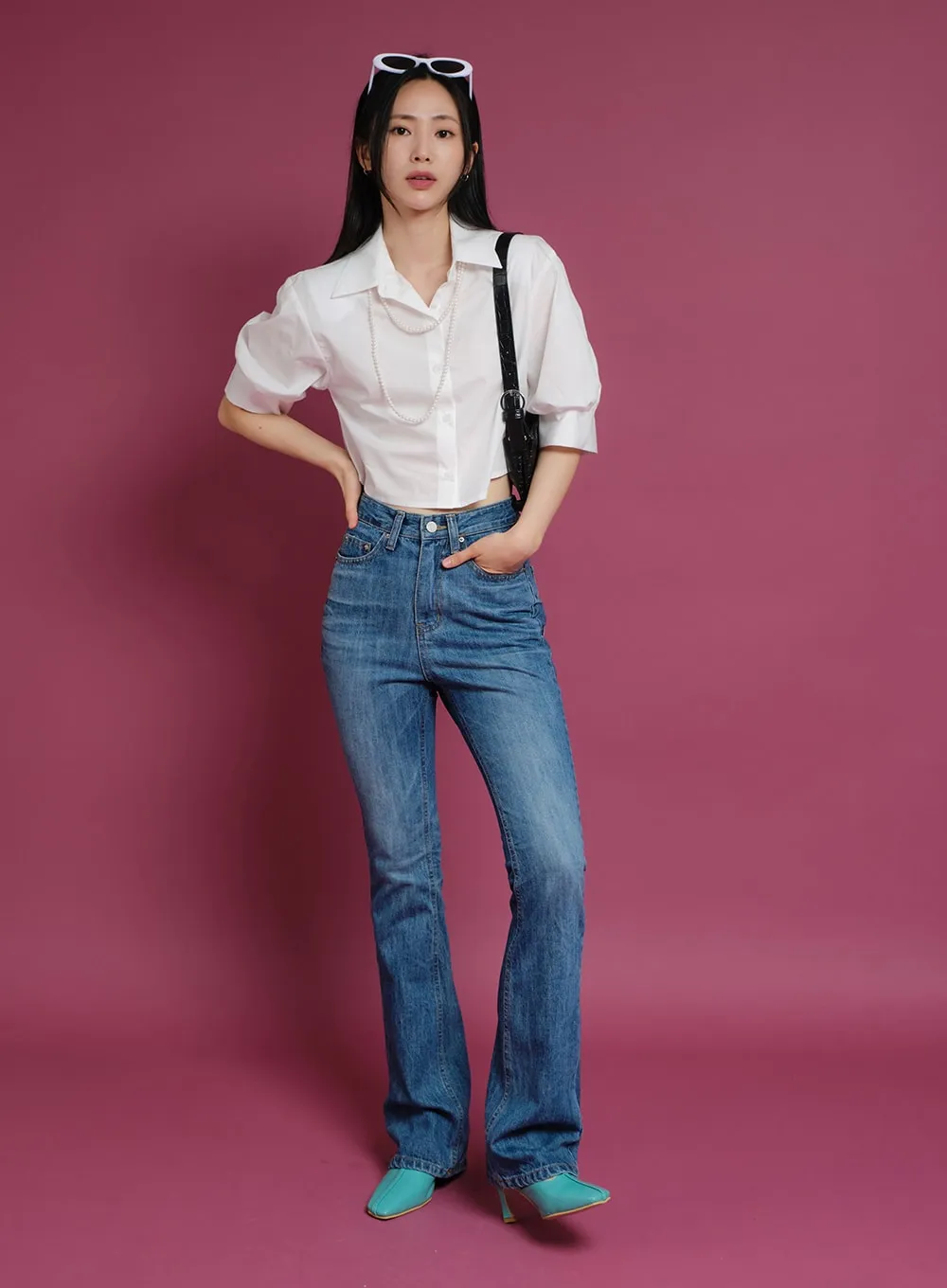 Stitch Detail Heeled Mules OY23