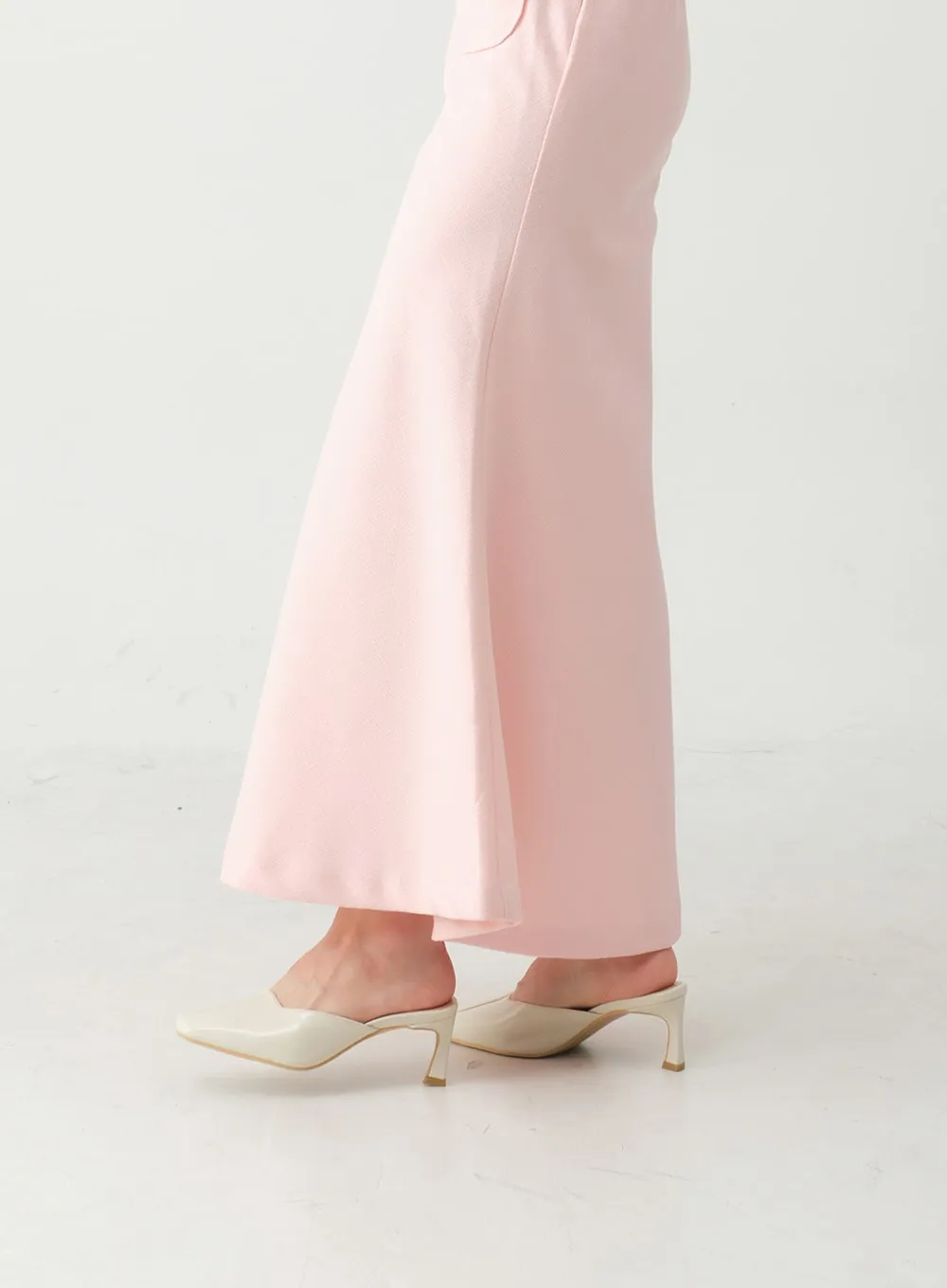 Stitch Detail Heeled Mules OY23