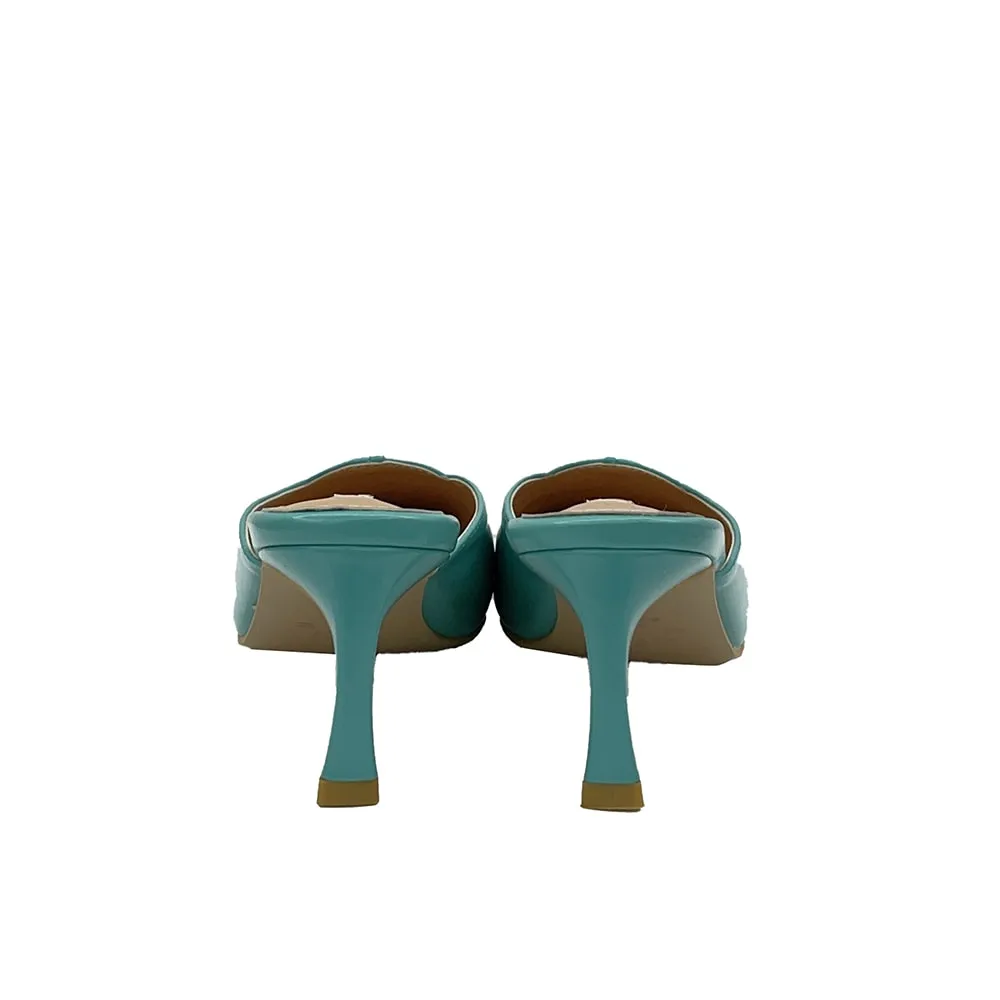 Stitch Detail Heeled Mules OY23