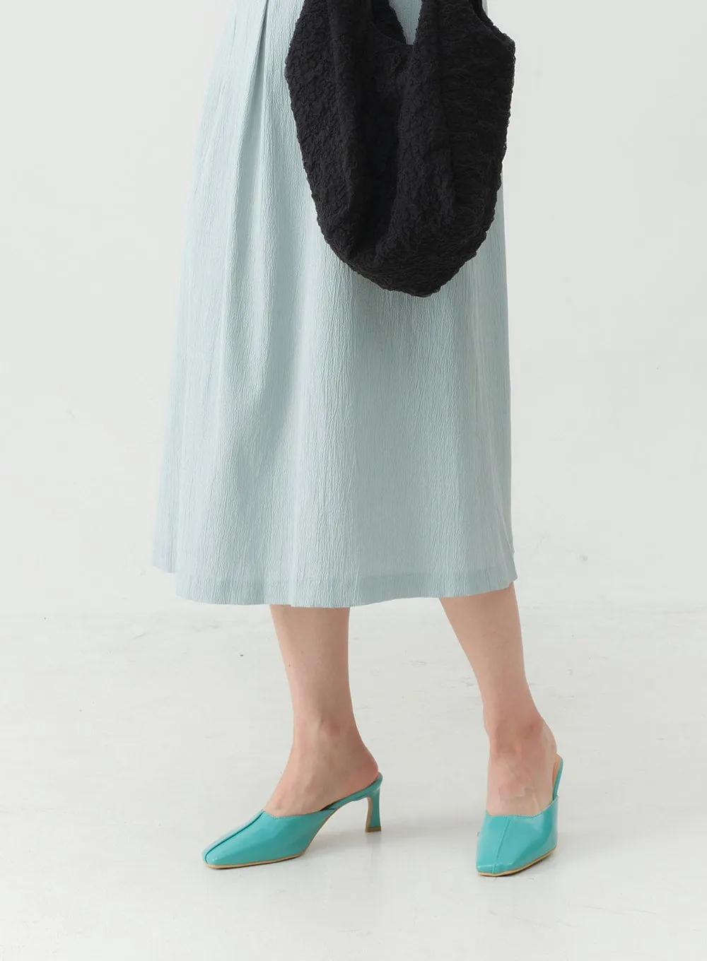 Stitch Detail Heeled Mules OY23