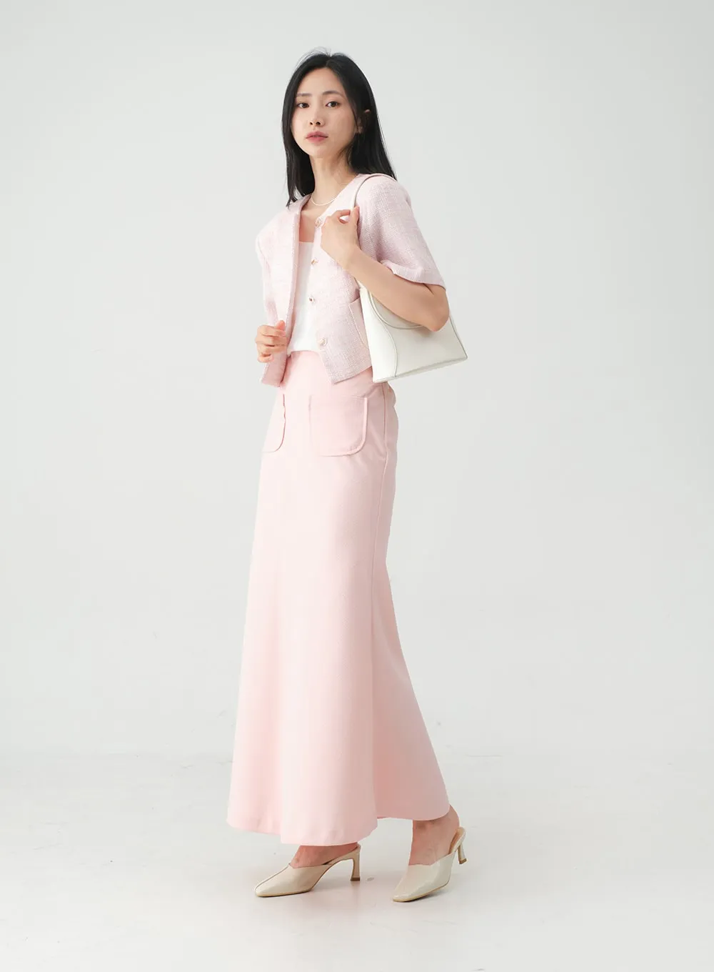 Stitch Detail Heeled Mules OY23