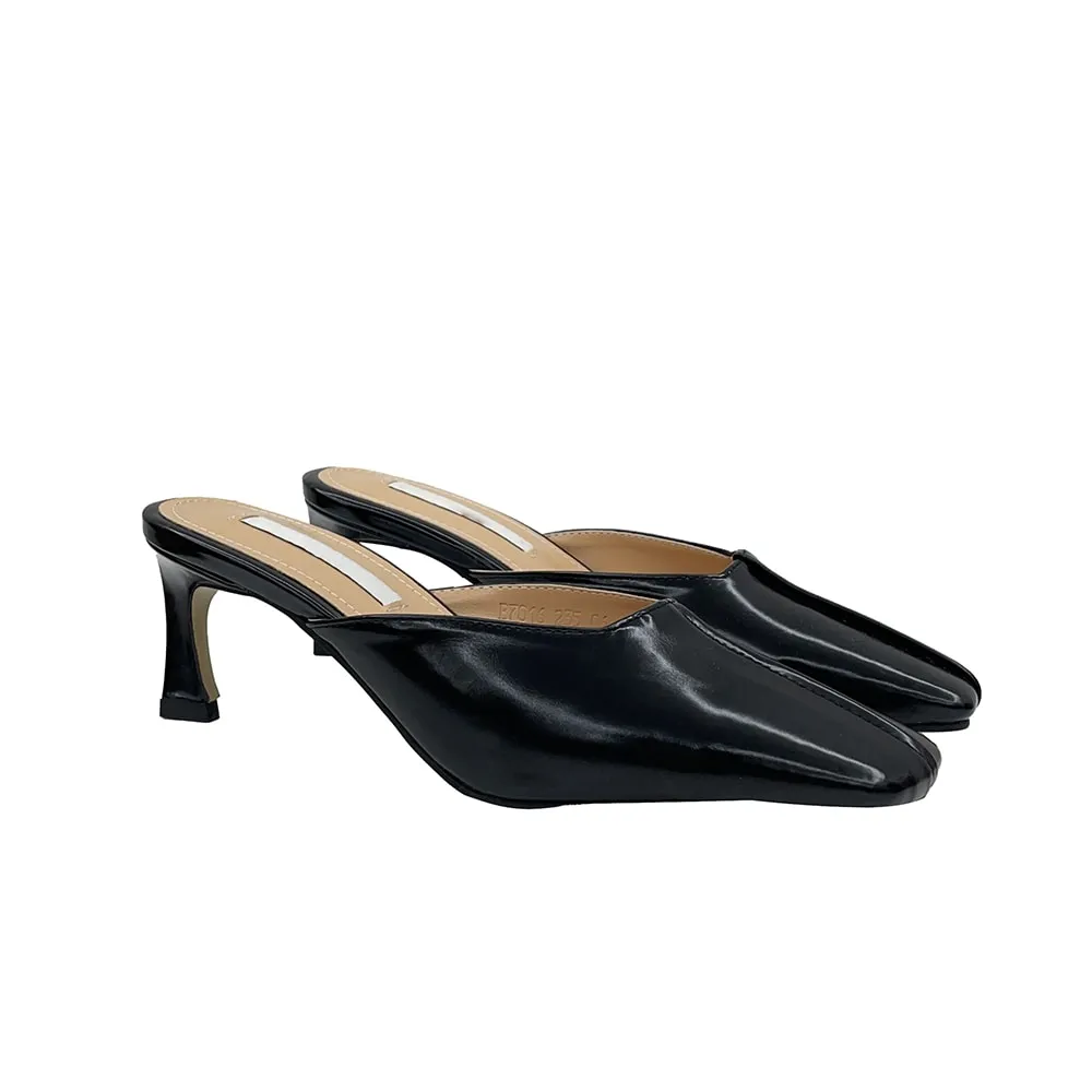 Stitch Detail Heeled Mules OY23